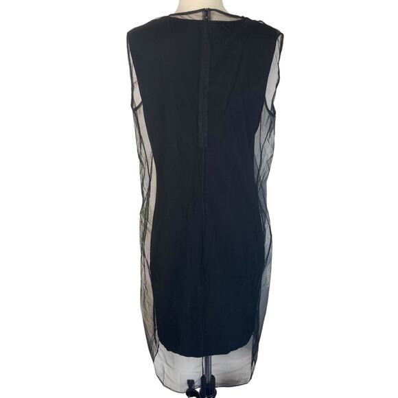 Love Moschino Italian Black Sheer Mesh Tulle Layer Jeweled Euro Subversive Dress - Picture 5 of 8